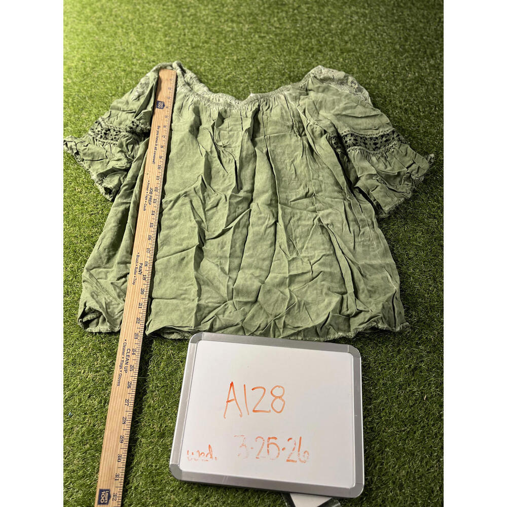 Umgee USA Olive Green Off-Shoulder Top Size Small